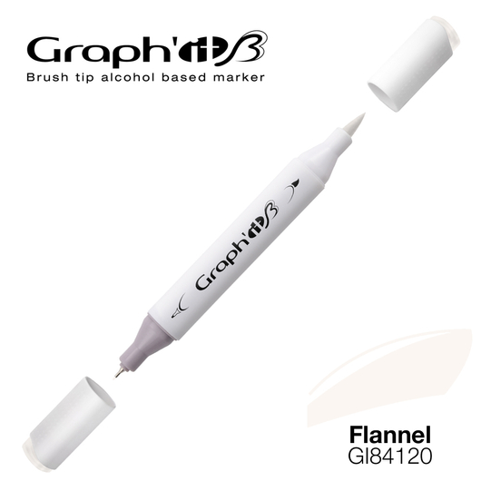 GRAPH'IT B kétvégű (ecset/tű) alkoholos filctoll flanell/4120