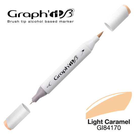 GRAPH'IT B kétvégű (ecset/tű) alkoholos filctoll 4170 világos karamell