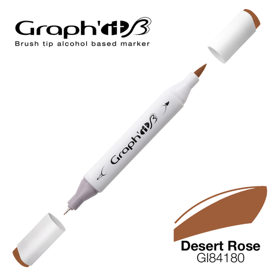 GRAPH'IT B kétvégű (ecset/tű) alkoholos filctoll sivatagi rózsa/4180