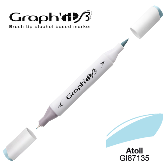 GRAPH'IT B kétvégű (ecset/tű) alkoholos filctoll 7135 atoll