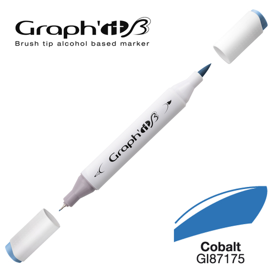 GRAPH'IT B kétvégű (ecset/tű) alkoholos filctoll 7175 kobaltkék