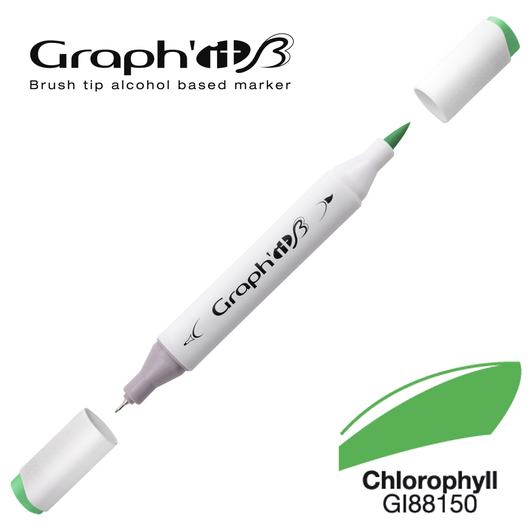 GRAPH'IT B kétvégű (ecset/tű) alkoholos filctoll 8150 klorofill