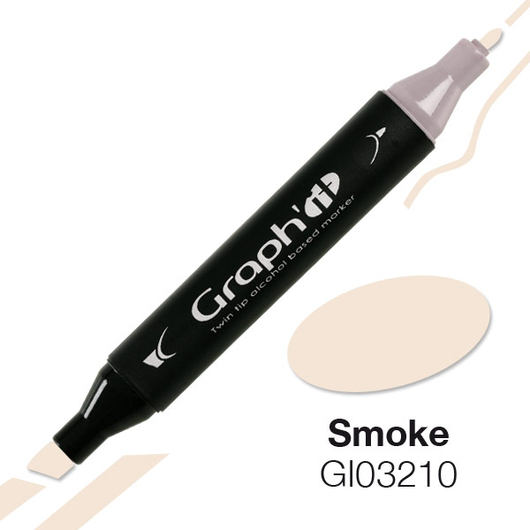 GRAPH'IT kétvégű (vágott/normál) alkoholos filctoll 3210 füst