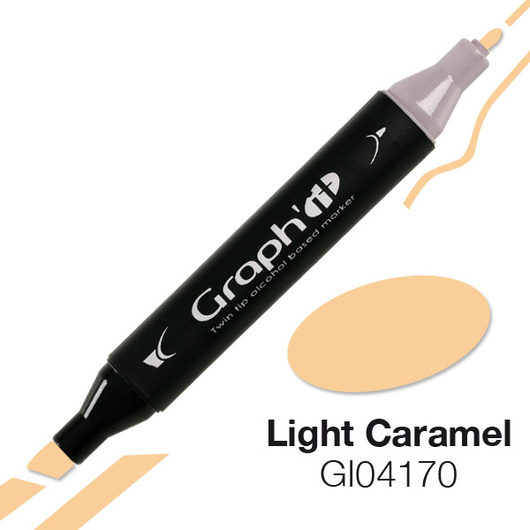 GRAPH'IT kétvégű (vágott/normál) alkoholos filctoll 4170 világos karamell