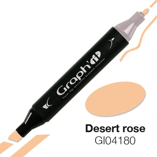 GRAPH'IT kétvégű (vágott/normál) alkoholos filctoll 4180 sivatagi rózsa