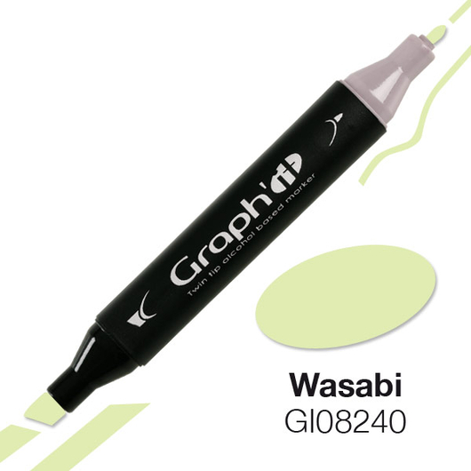 GRAPH'IT kétvégű (vágott/normál) alkoholos filctoll 8240 wasabi