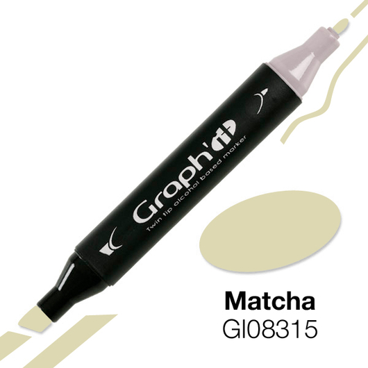 GRAPH'IT kétvégű (vágott/normál) alkoholos filctoll 8315 matcha