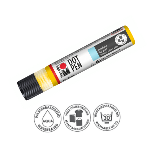 Marabu Dot Pen díszítő és pontozó toll 019 sárga 25ml