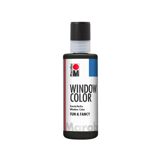 Marabu WINDOW COLOR (Fun&Fancy) lágy kontúrozó festék  fekete/soft black 80ml