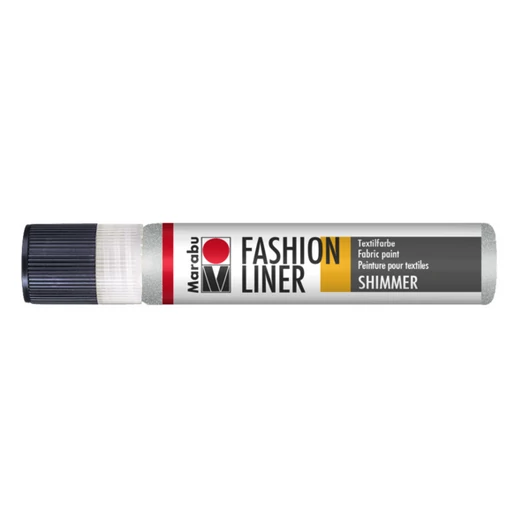 Marabu FASHION LINER textilfesték kontúrozó 581 csillámos ezüst 25ml