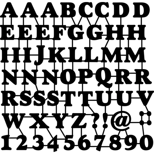 Marabu STENCILS sablon ABC és számok/ABC & numbers minta 30*30cm