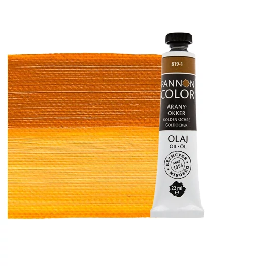 Pannoncolor  olajfesték 819-1 aranyokker 22ml