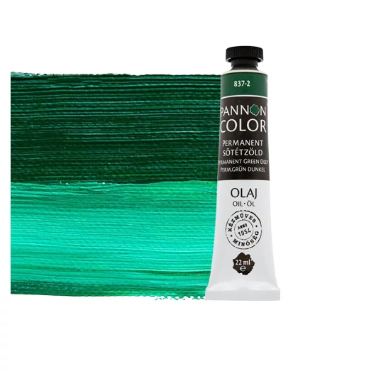 Pannoncolor  olajfesték 837-2 permanent sötétzöld 22ml