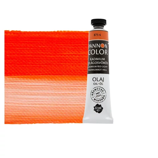 Pannoncolor  olajfesték 871-3 kadmium világosvörös 22ml