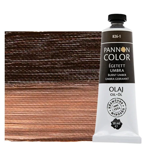 Pannoncolor  olajfesték 826-1 égetett umbra 38ml