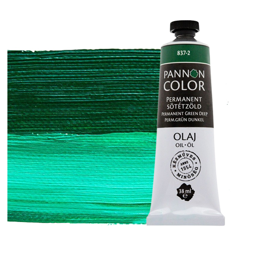 Pannoncolor olajfesték 837-2 permanent sötétzöld 38ml