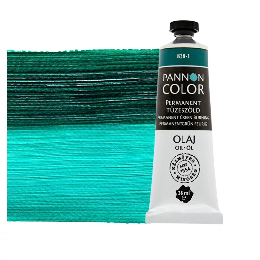 Pannoncolor  olajfesték 838-1 permanent tüzeszöld 38ml