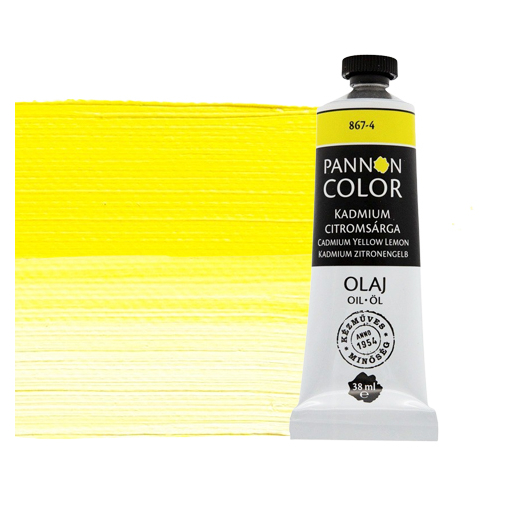 Pannoncolor olajfesték 867-4 kadmium citromsárga 38ml