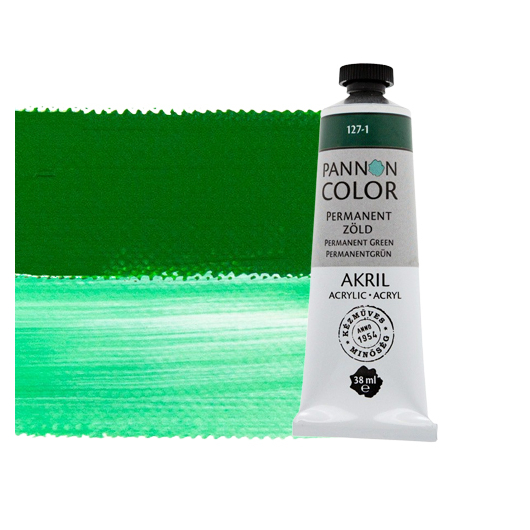 Pannoncolor akrilfesték 127-1 permanent zöld 38ml