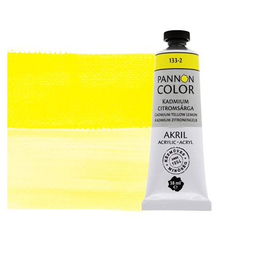 Pannoncolor akrilfesték 133-2 kadmium citromsárga 38ml