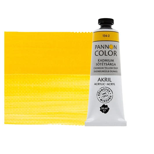 Pannoncolor akrilfesték 134-2 kadmium sötétsárga 38ml