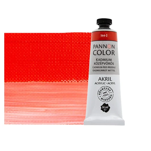 Pannoncolor akrilfesték 144-2 kadmium középvörös 38ml