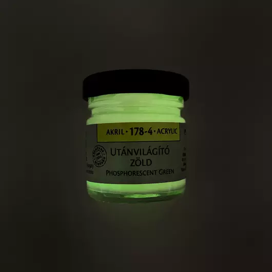 Pannoncolor akrilfesték 178-4 utánvilágító zöld (foszforeszkáló)  30ml