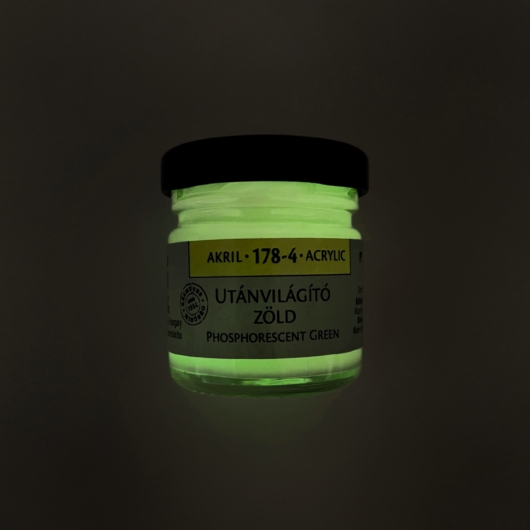 Pannoncolor akrilfesték 178-4 utánvilágító zöld (foszforeszkáló)  30ml