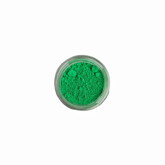 Pannoncolor pigment por – élénk, tiszta színű művészpigment festékkészítéshez-360-tűzes-krómoxidzöld-30ml