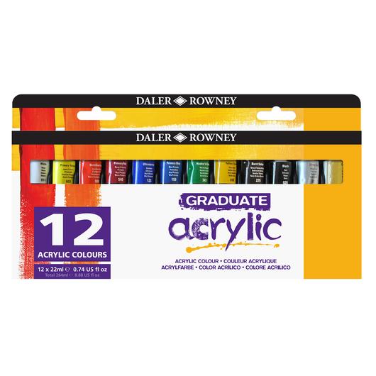 Daler-Rowney GRADUATE akrilfesték készlet 12*22ml
