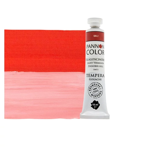 Pannoncolor  tempera 606-2 világoscinóber 18ml