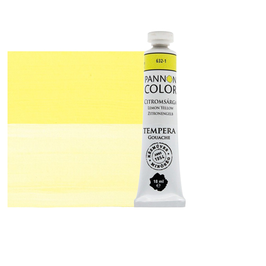 Pannoncolor tempera 632-1 citromsárga 18ml