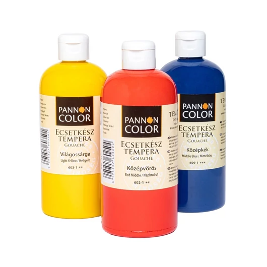 Pannoncolor  tempera 616 középzöld ecsetkész 500ml