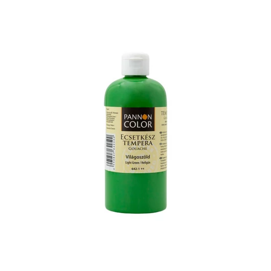 Pannoncolor  tempera 642 világoszöld ecsetkész 500ml