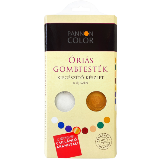 Pannoncolor gombfesték kiegészítő készlet 8 szín