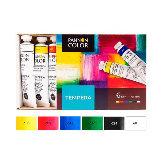 Pannoncolor tempera készlet 6*18ml